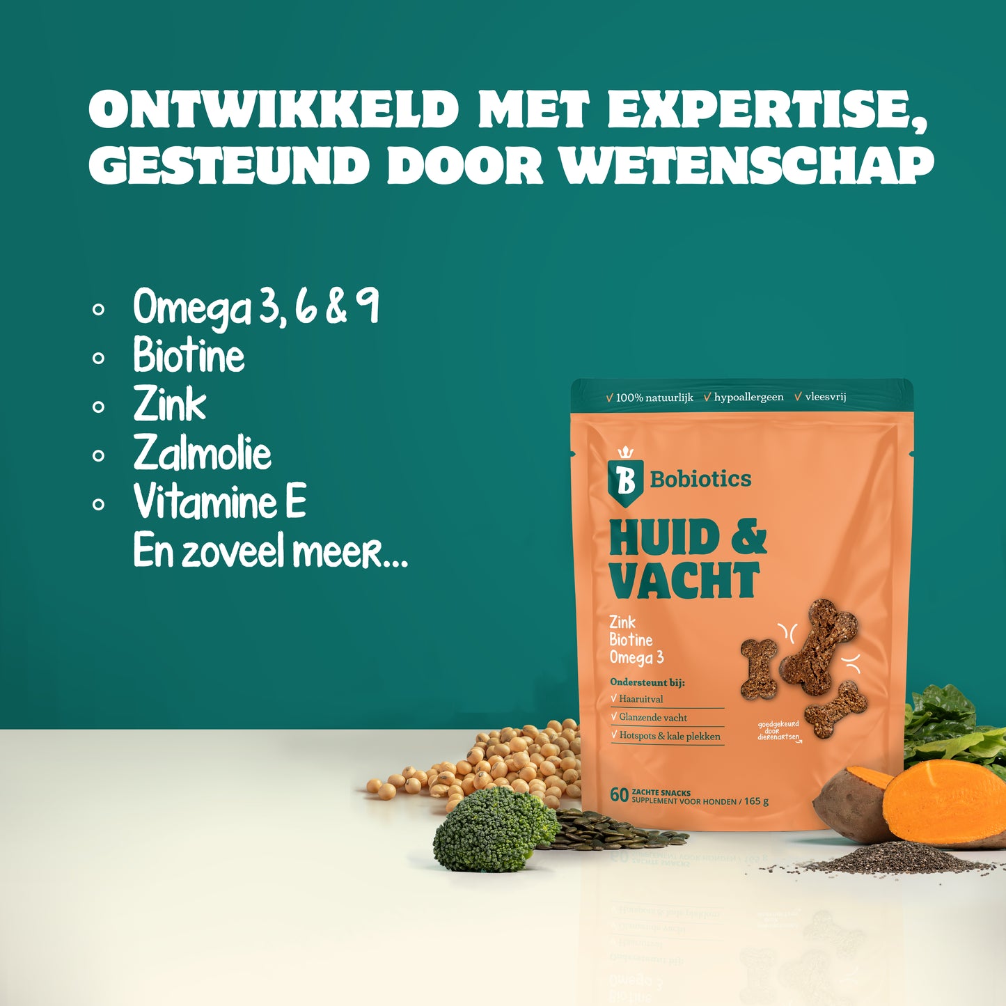 Huid & Vacht | 60 snacks | 100% natuurlijk