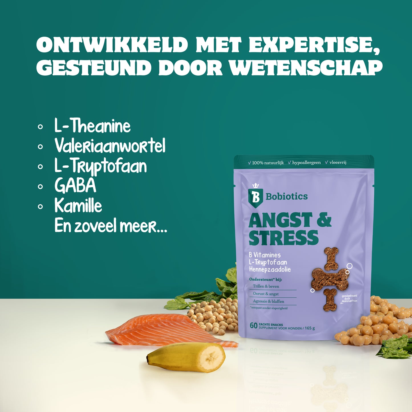 Anti-Stress & Angst | 60 snacks | 100% natuurlijk