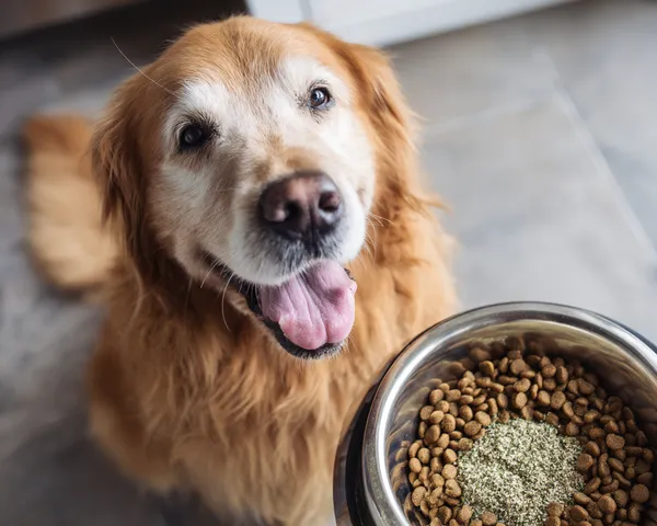 Gelukkige hond met 60 dagen tevredenheidsgarantie